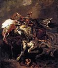 Eugene Delacroix Combat of the Giaour and the Pasha painting